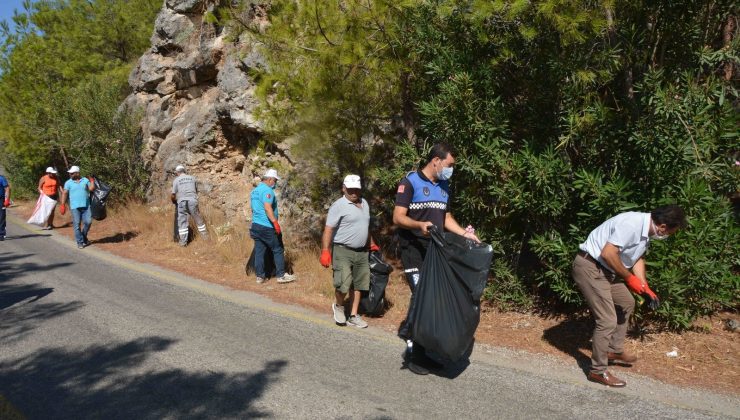 Yangın riskini azaltmak amacıyla çevre temizliği yaptılar