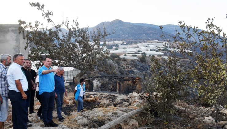 Yenişehir Belediyesi yangın söndürme çalışmalarına destek verdi