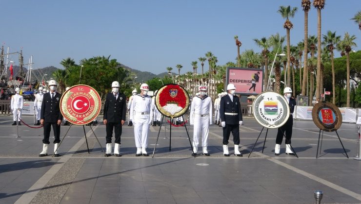19 Eylül Gaziler Günü, Marmaris’te de düzenlenen törenle kutlandı