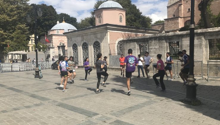 500 sporcu Ayasofya Meydanı’nda macera aradı