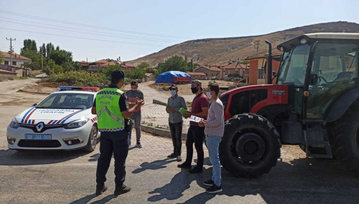 Aksaray jandarma traktör denetiminde