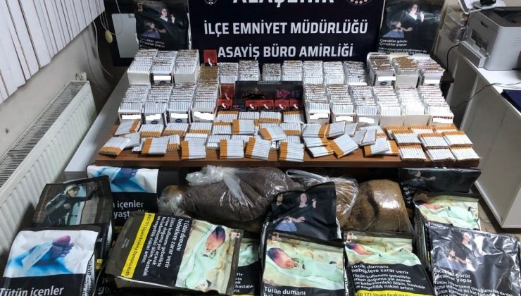 Alaşehir’de kaçak tütün ve sigara ele geçirildi