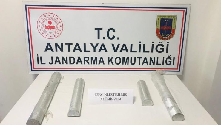Antalya’da jandarmadan zenginleştirilmiş saf alüminyum operasyonu