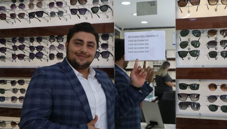 Aşı olana gözlük indirimli