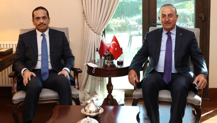Bakan Çavuşoğlu, Katarlı mevkidaşı Al Thani ile görüştü