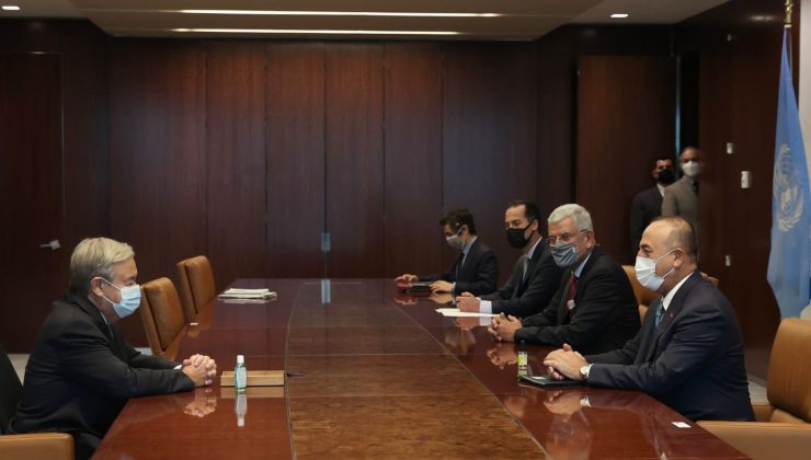 Bakan Çavuşoğlu, New York’ta BM Genel Sekreteri Guterres ile görüştü