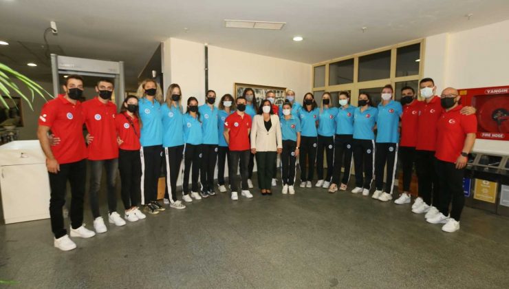 Başkan Çerçioğlu Balkan Kupası’nı kazanan Aydın’ın Sultanlarını ağırladı