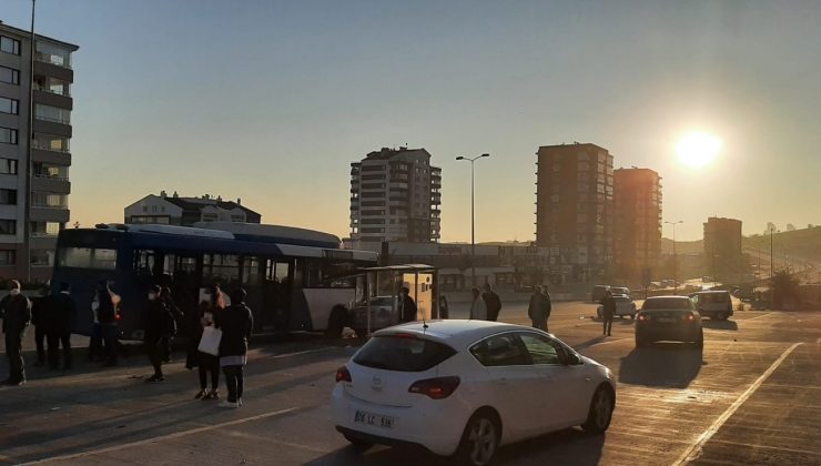 Ankara’da araç otobüs durağına daldı