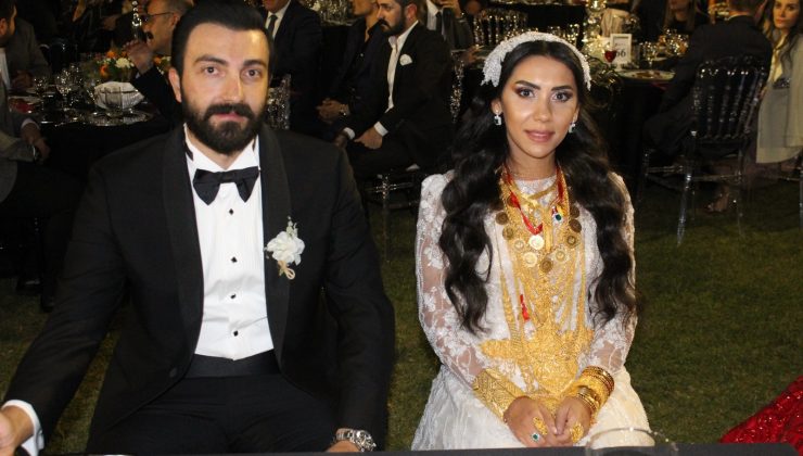 Yeni evli çifte 4 kilo altın takıldı