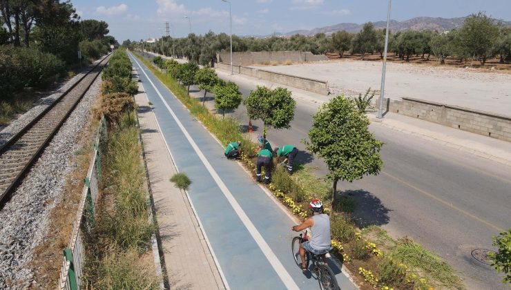 Bisiklet yolu güzelleşiyor