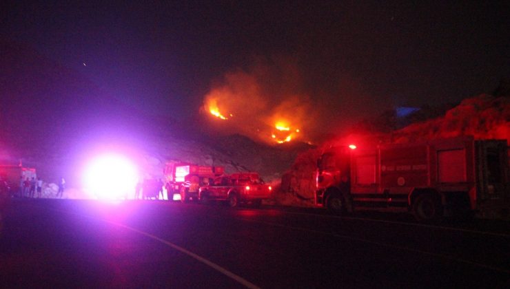 Bodrum’da sarp arazide çıkan yangın söndürüldü
