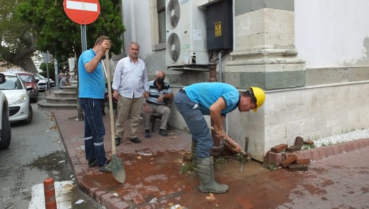 Burhaniye’de su patlağına BASKİ ânında müdahale etti