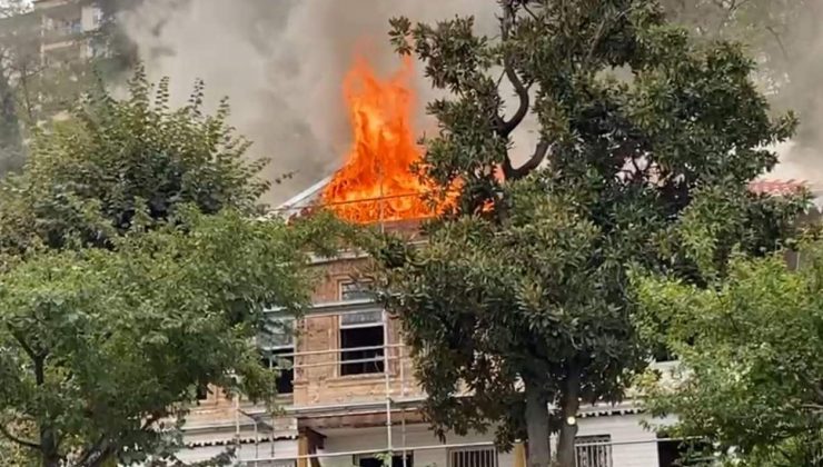 Bursa’da Orman Köşkü bünyesindeki tarihi bina alevlere teslim oldu