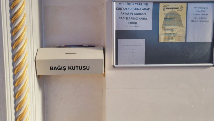 Caminin sadaka kutusu çalındı