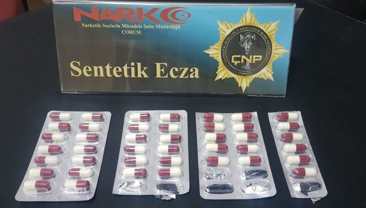 Çorum polisi’nden sentetik ecza operasyonu