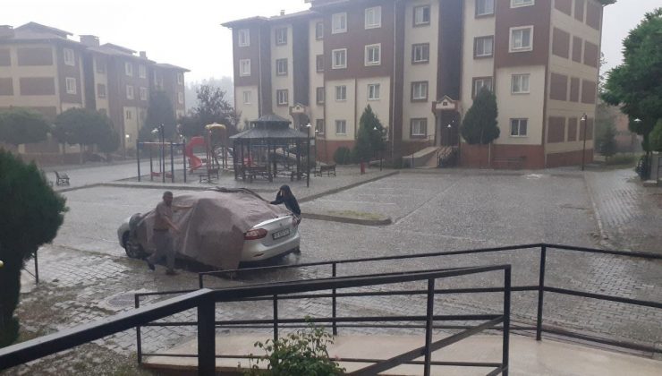 Çorum’da dolu yağdı