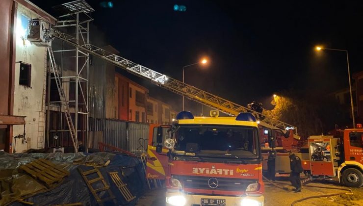 Çubuk’ta  bir iş yerinde yangın