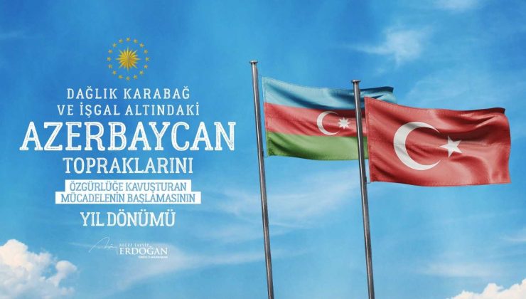 Cumhurbaşkanı Erdoğan: “Azerbaycan topraklarını özgürlüğüne kavuşturan şanlı mücadelenin yıl dönümü Anım Günü’nde tüm şehitlerimizi rahmetle yad ediyorum”