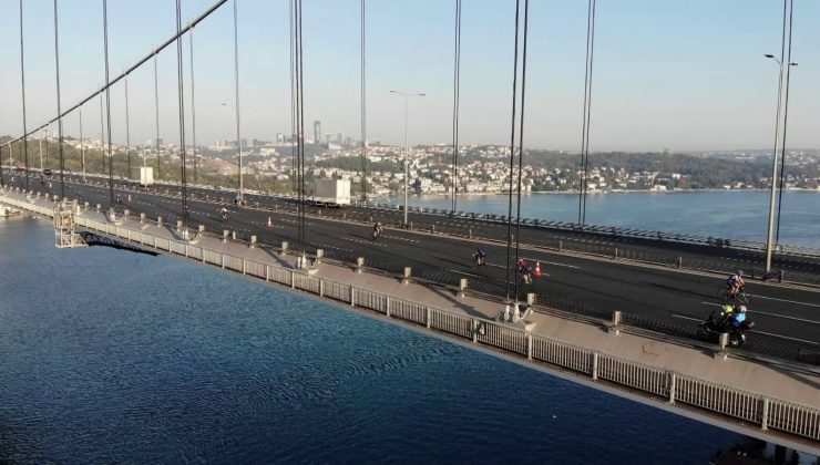 Dünyanın ilk kıtalararası triatlon yarışı havadan görüntülendi