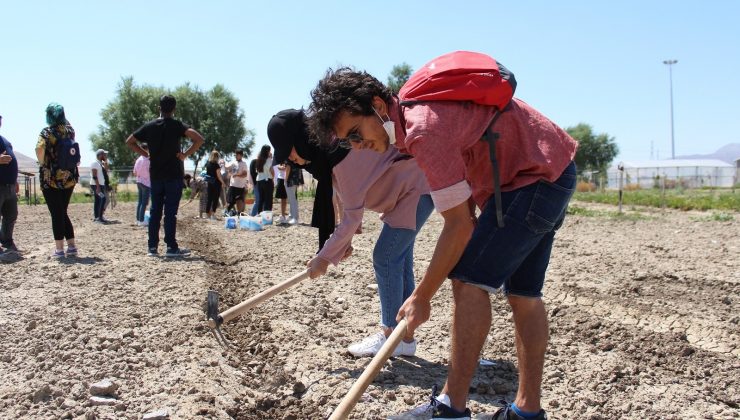 Farklı ülkelerden gelen öğrenciler, Sincan Eko- Çiftlikte sıfır atık çalışmalarına katıldı