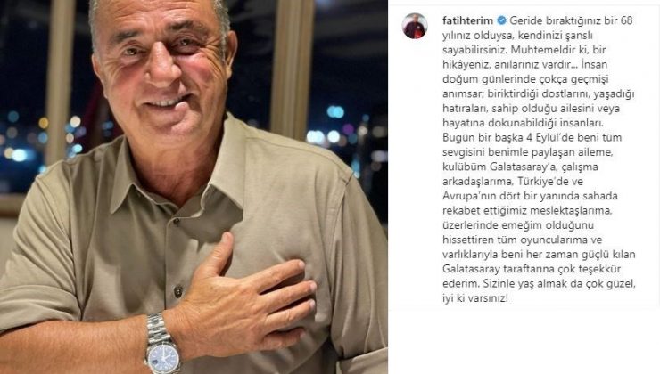 Fatih Terim’den teşekkür