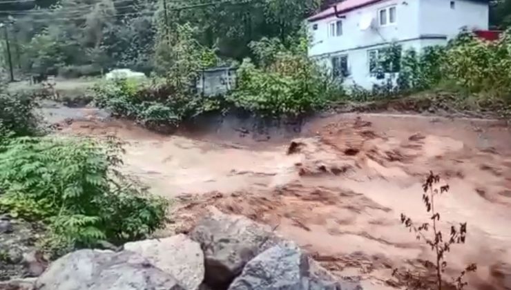 Giresun’da dereler yükseldi, yürekler ağza geldi