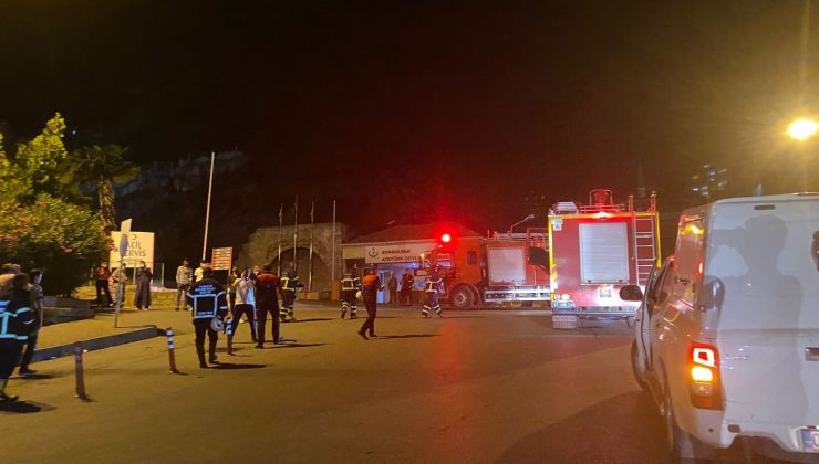 Hastane inşaatında yangın ihbarı yapıldı, gerçek olay yerine gelince anlaşıldı