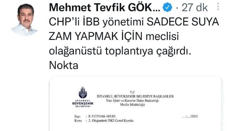 İBB Meclisi AK Parti Grup Başkanvekili Göksu’dan İBB’nin zam için olağanüstü çağrısına tepki