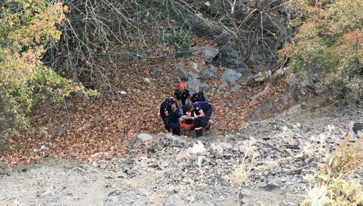 İhtiyaç gidermek isterken uçurumdan yuvarlandı