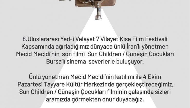 İranlı ünlü yönetmen Mecidi Bursa’ya geliyor