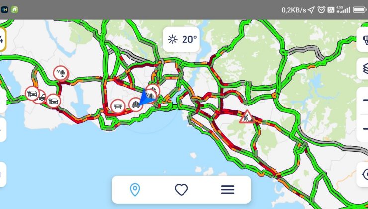 İstanbul yeni haftaya yüzde 54 trafik yoğunluğu ile başladı