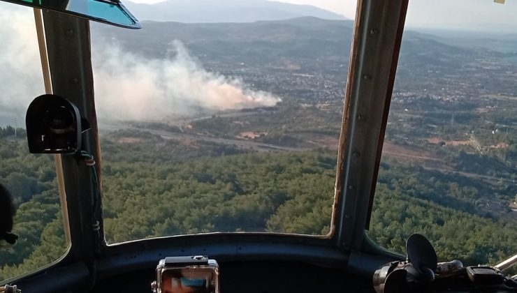 İzmir’de ziraat arazisinde çıkan yangın kontrol altında