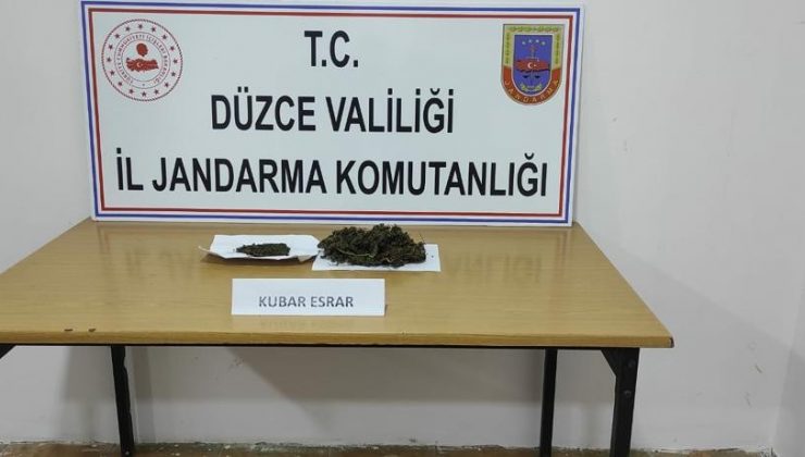 Jandarma ekipleri 92,3 gram esrar ele geçirdi