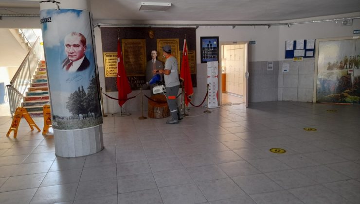 Kemer’de okullara dezenfekte çalışması