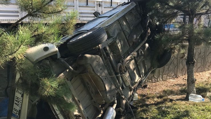 Kırıkkale’de otomobil takla attı