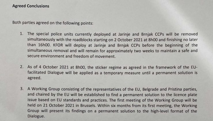 Kosova ile Sırbistan arasındaki plaka krizinde anlaşma sağlandı