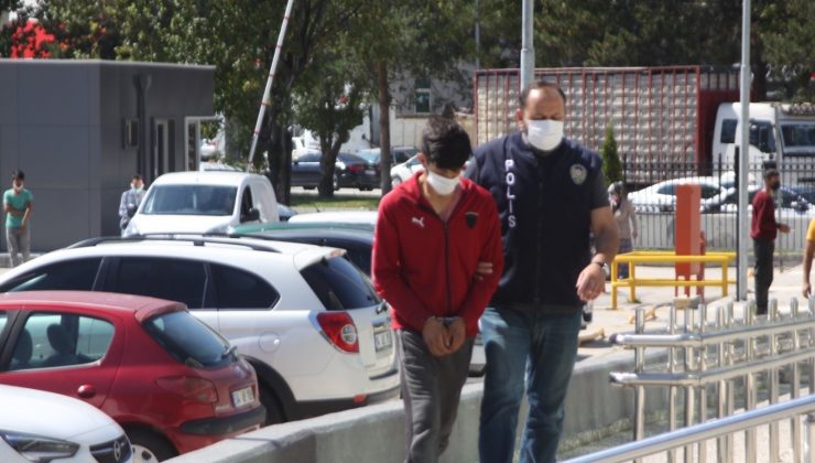 Kovalamacada yakalanan baz istasyonu hırsızı adliyeye sevk edildi