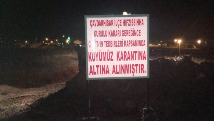 Kütahya’da bir köy karantinaya alındı
