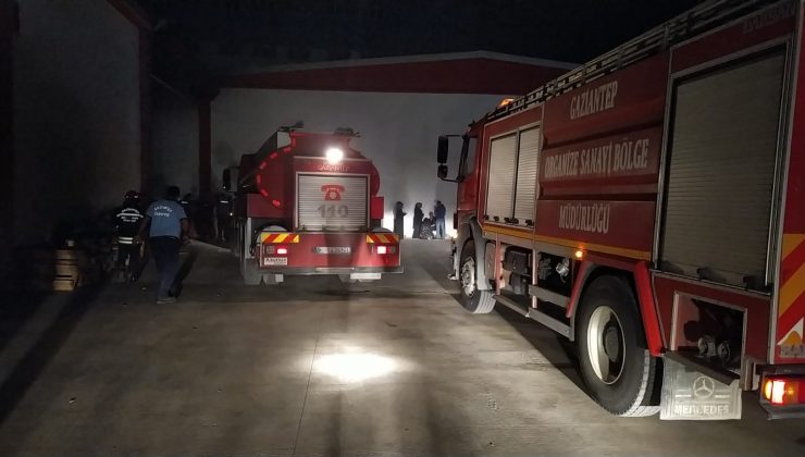 Lojistik firmasının deposunda yangın