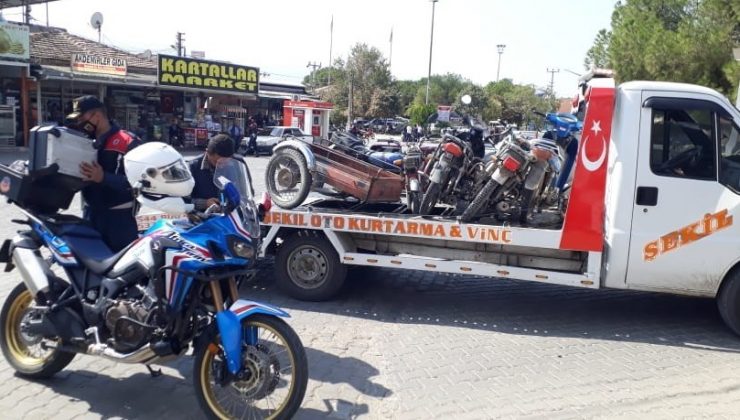 Manisa jandarmadan motosiklet sürücülerine sıkı denetim