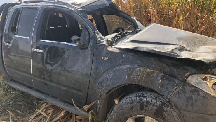 Manisa’da otomobil tarlaya uçtu: 4 yaralı