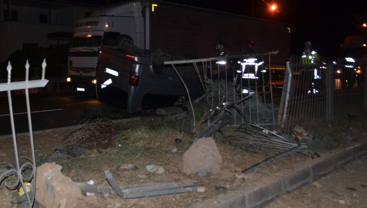 Minibüs takla atıp karşı şeride geçti; 5 yaralı