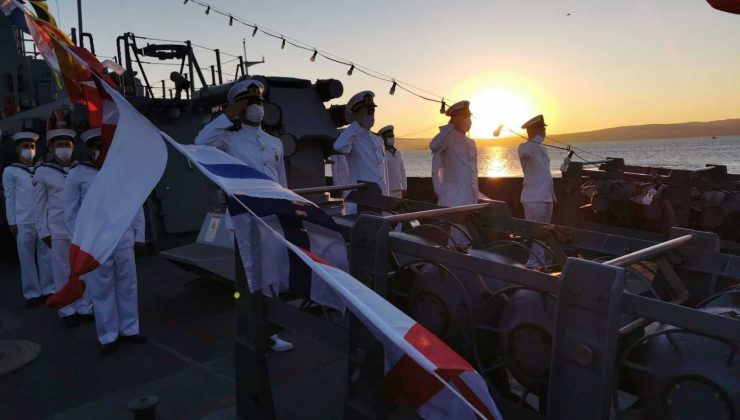 MSB: “Türkeli karakol gemimiz Lapseki’nin kurtuluşunun 99. yıl dönümünde Lapseki’ye liman ziyareti icra etti”