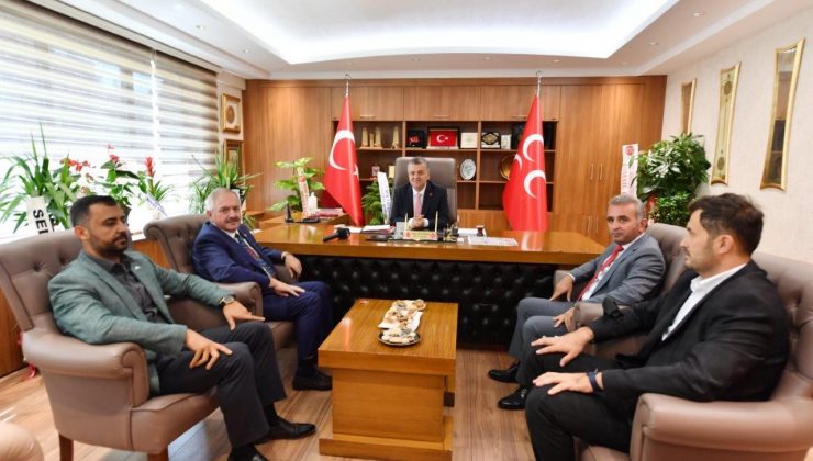 Nursaçan ve yönetim kurulu üyeleri MHP İl Başkanı İncetoprak’ı ziyaret etti