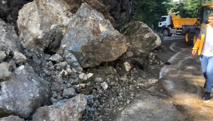Ordu’da sağanak sonrası heyelan