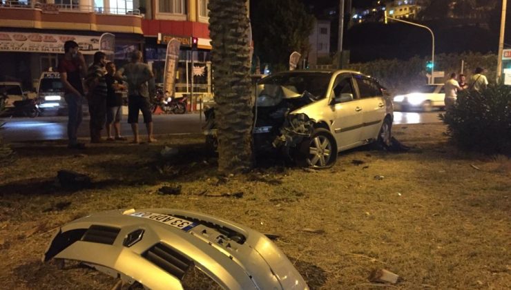 Otomobil refüje çıktı: 1 yaralı