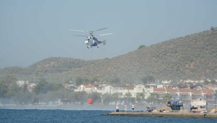 Kazdağları yangınına 3,5 milyon litre su