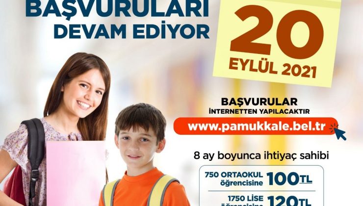Pamukkale Belediyesi’nin eğitim yardımında son gün 20 Eylül