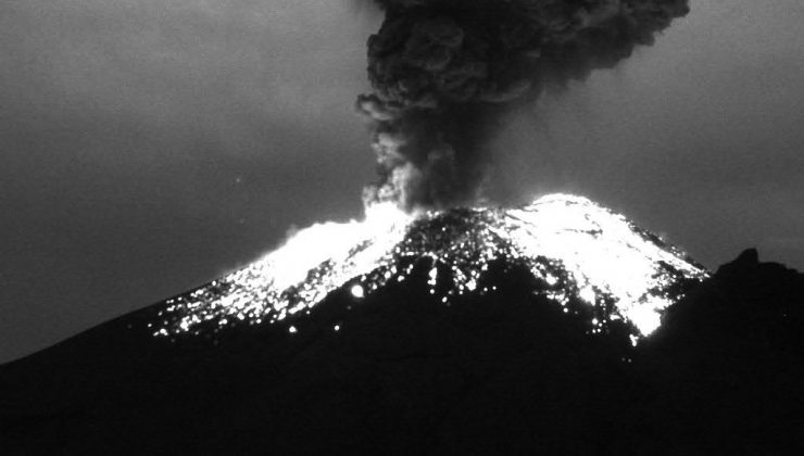 Popocatepetl Yanardağı’nda son 24 saatte 6 patlama oldu