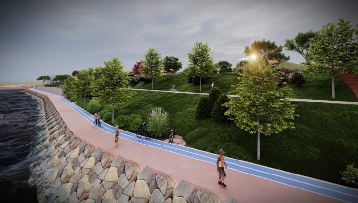 Sahil düzenleme projesi için ilk kazma vuruldu